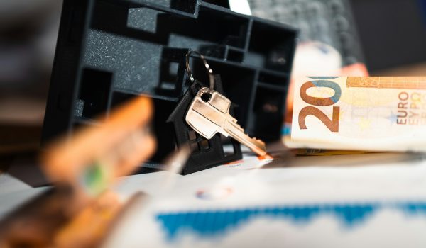 A key in the wallet that symbolizes the homebuying and mortgage applications demand surge.